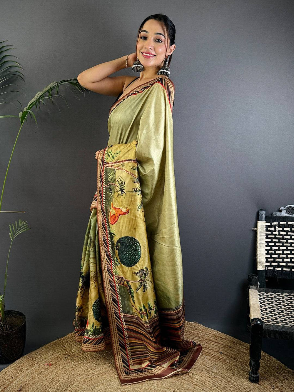 Artistry Soft Dola Silk Printed Saree