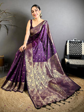 Opulent Katan Silk Thread Work Saree