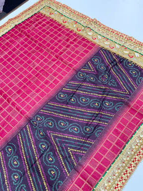 Exquisite Chinnon Chiffon Bandhej Saree