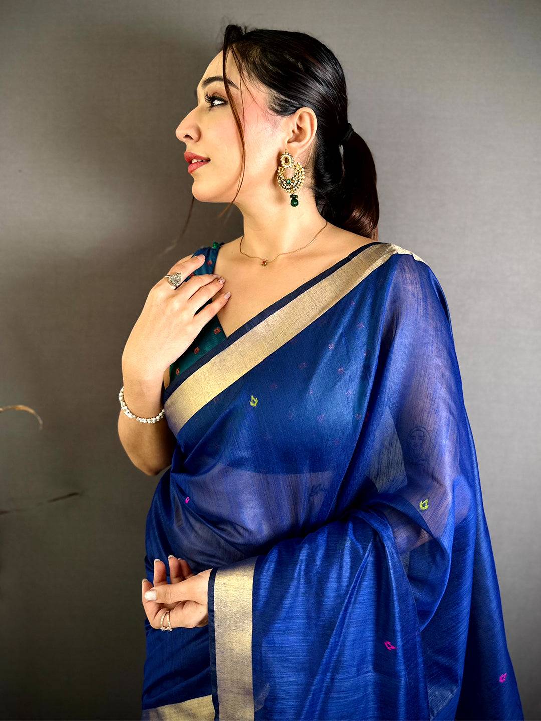 Designer Minakari Jacquard Rich Pallu Saree