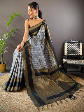 Exclusive Gold Zari Katan Silk Saree