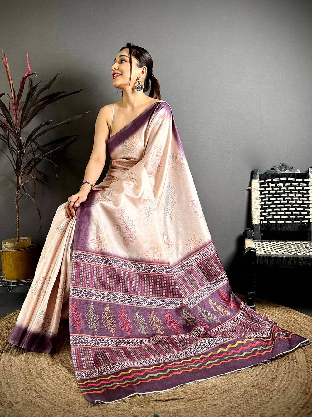 Opulent Manipuri Tussar Katha Saree