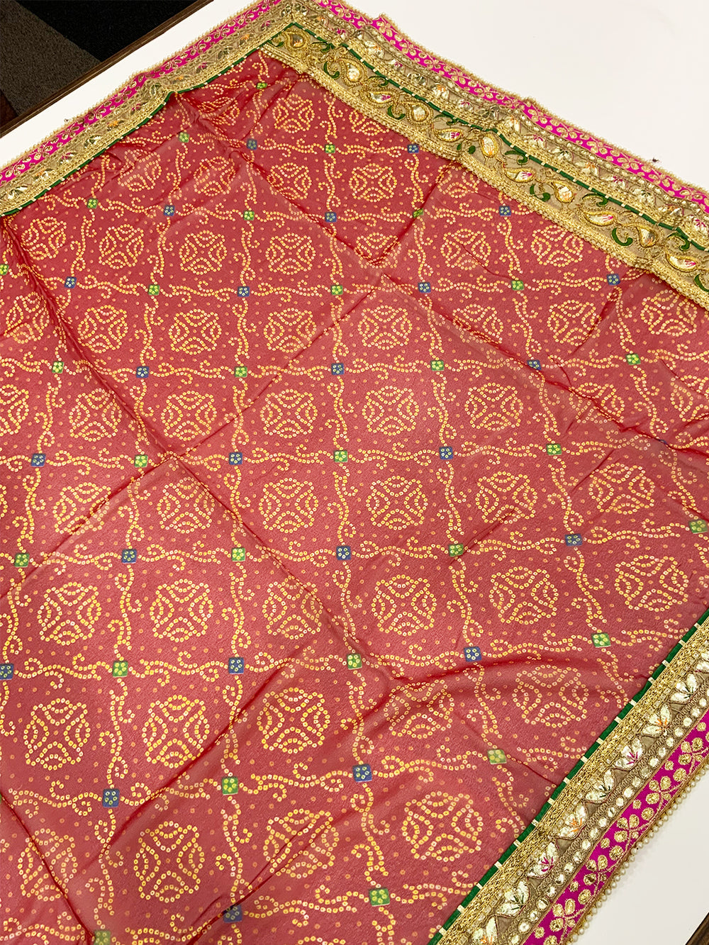 Golden Radiance Chinnon Chiffon Saree