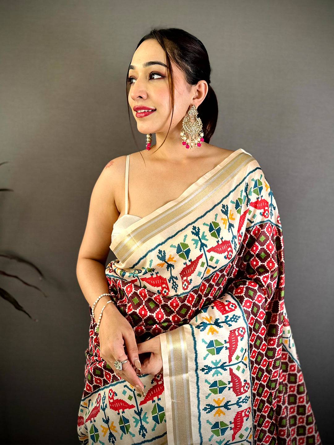 Classic Ikkat Soft Kanchi Silk Saree