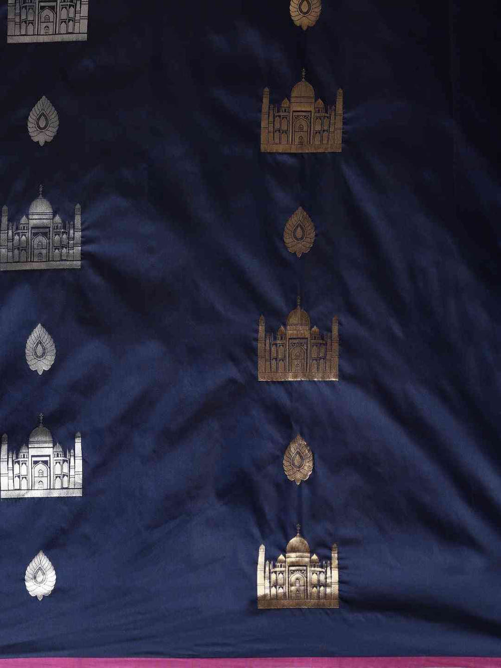 Trendy Dark Blue Banarasi Saree 