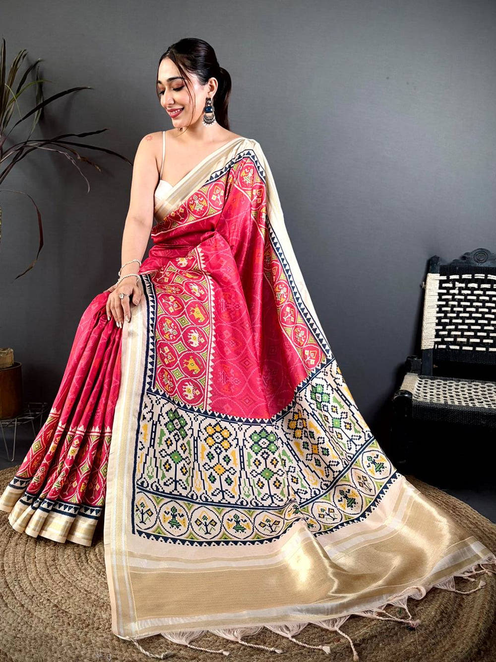 Celebrity Pink Soft Kanchi Silk Saree