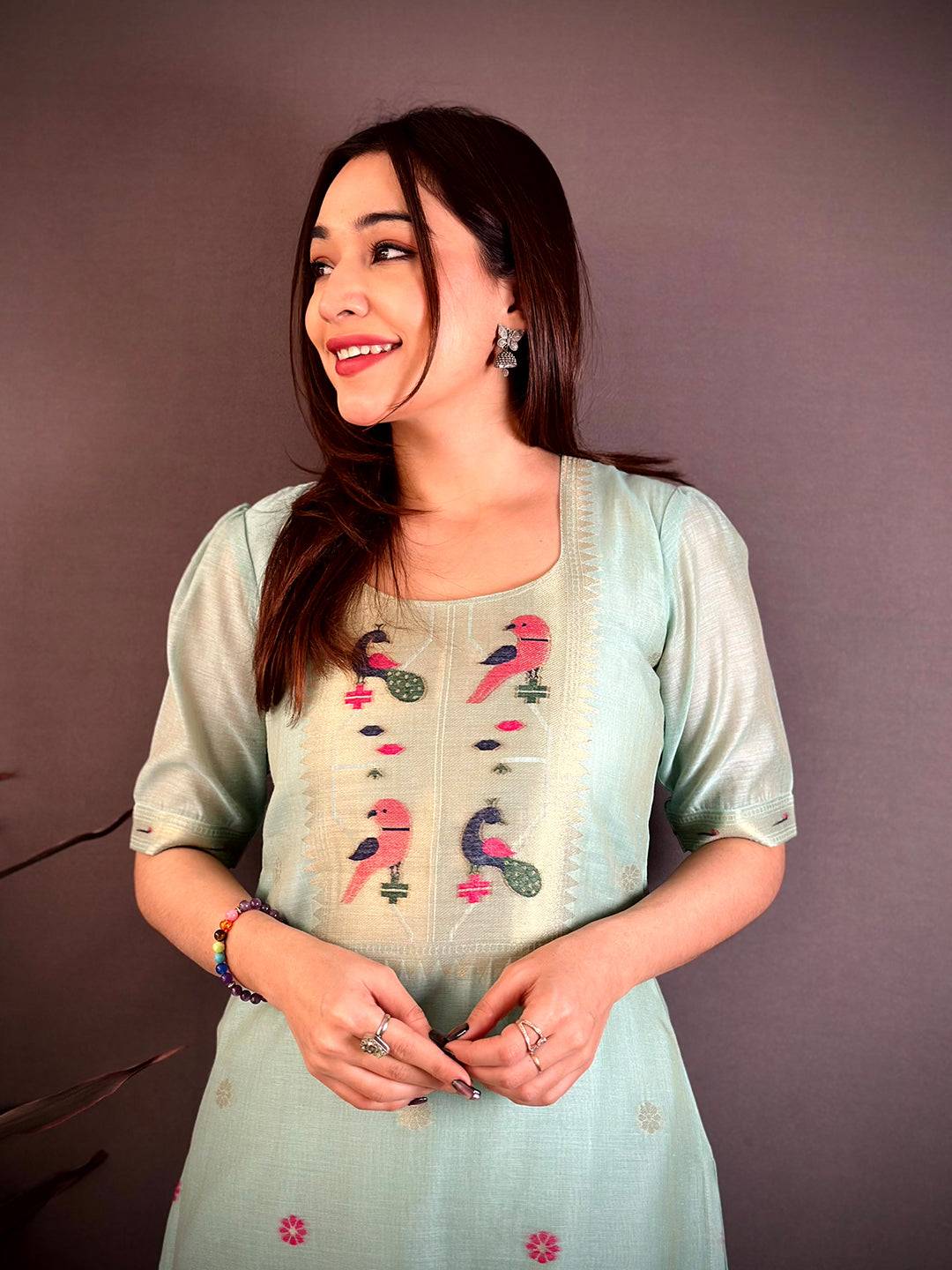 Royal Aqua Mul Cotton Dress