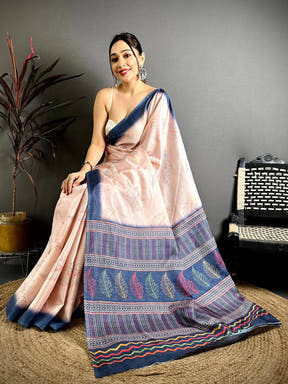 Regal Manipuri Tussar Katha Saree