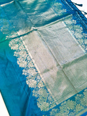 Stylish Ombre Weaving Mashru Silk Saree