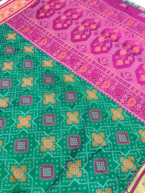 Sky Soft Silk Saree With Patola Weaving