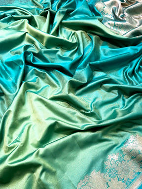 Exclusive Ombre Weaving Mashru Silk Saree