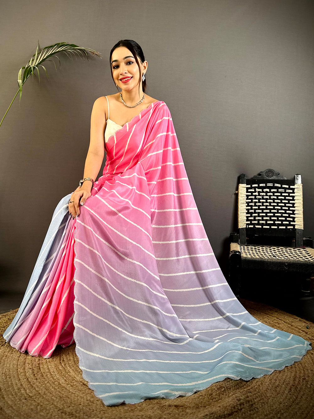 Radiance Lehriya Chiffon Saree