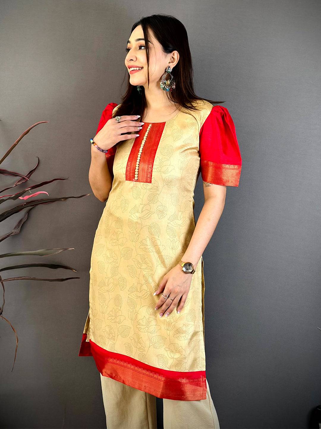 Graceful Round Neck Kota Kurti