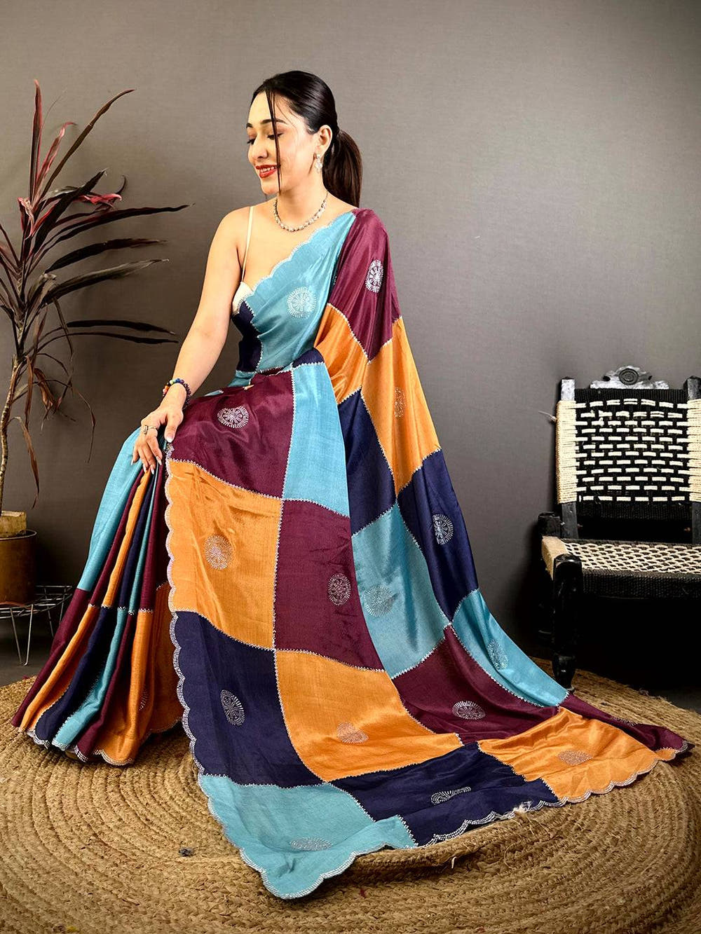 Radiant Printed Chinnon Chiffon Saree