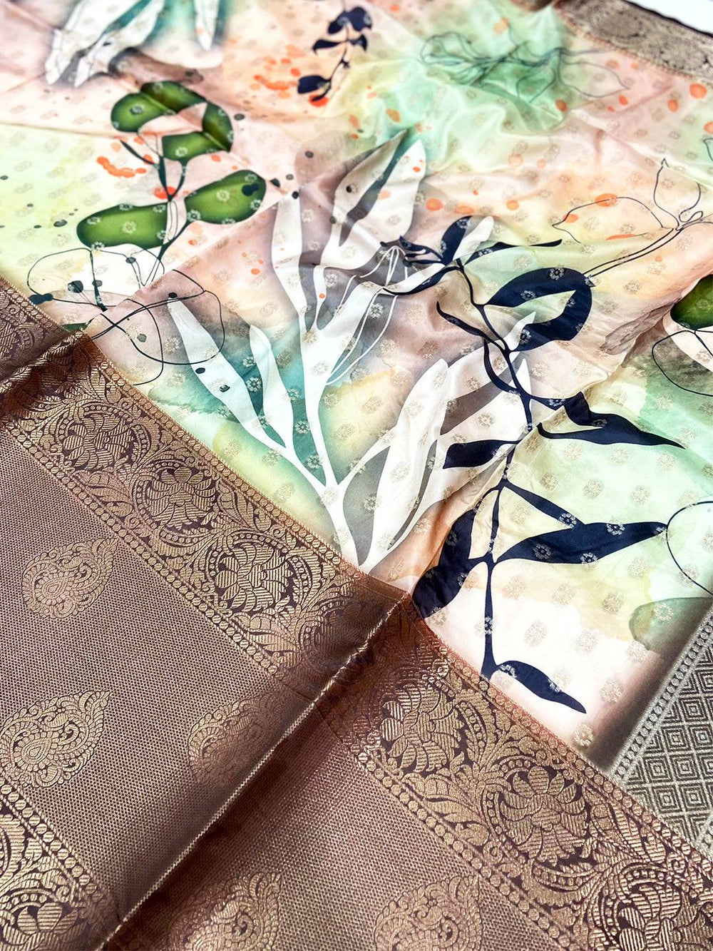 Regal Floral Fantasy Banarasi Silk Saree
