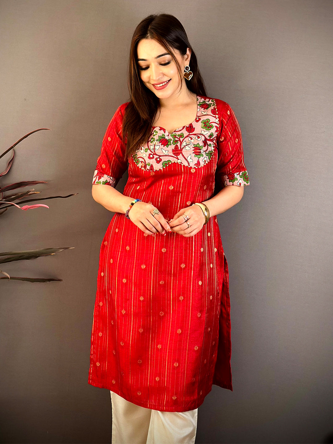 Classic Kota Doriya Paan Neck Kurti