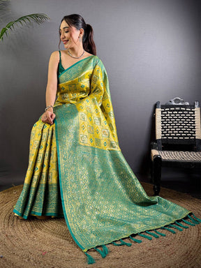 Majesty Warli Gold Zari Dharamavaram Silk Saree