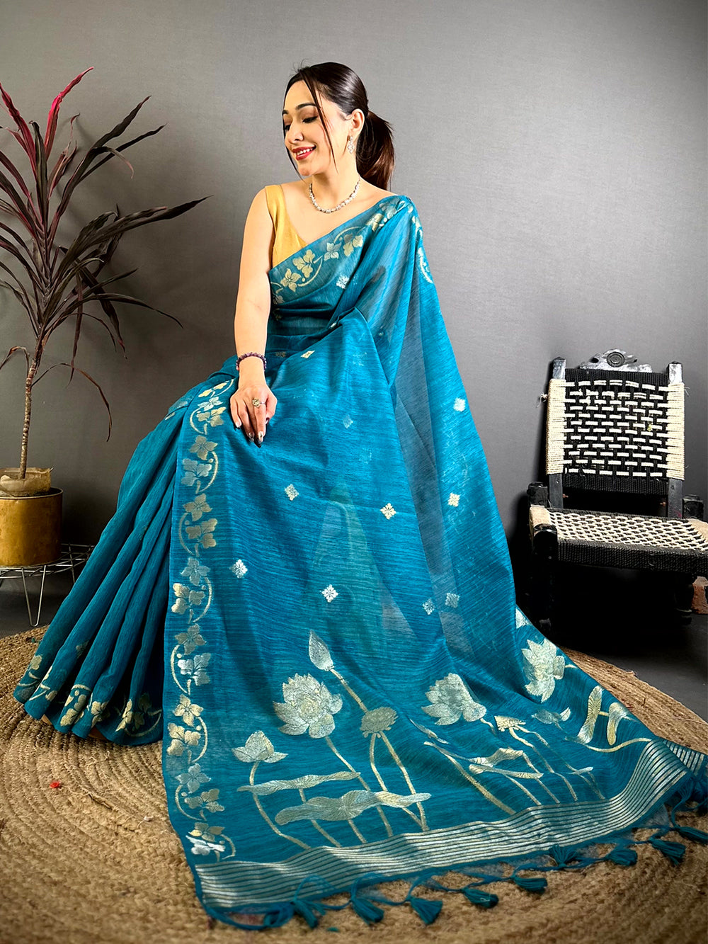 Rama Sona Chandi Munga Saree