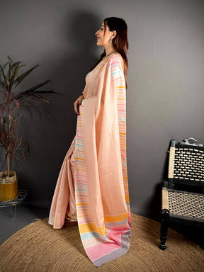 Classic Multicolour Soft Tussar Saree