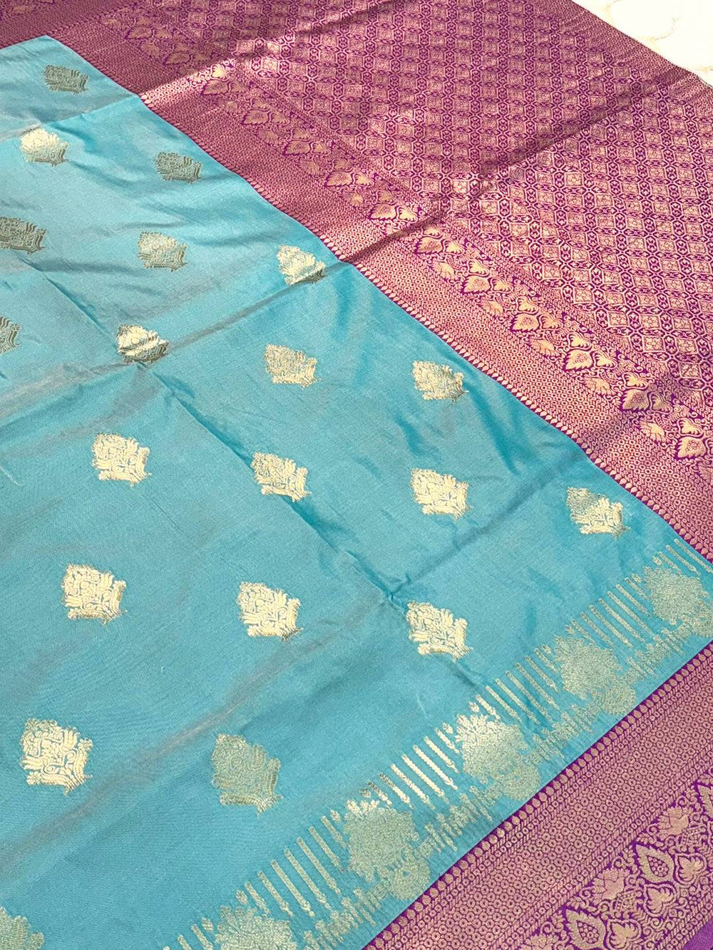 Soft Silk Bali Jewellery Zari Butta Saree