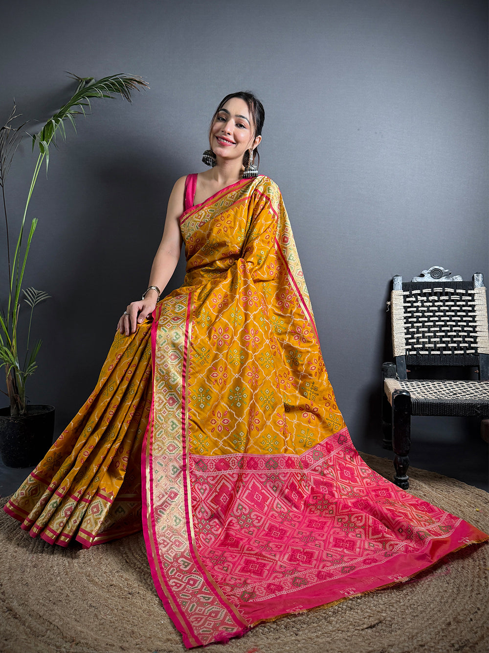 Graceful Pochampally Patola Silk Saree