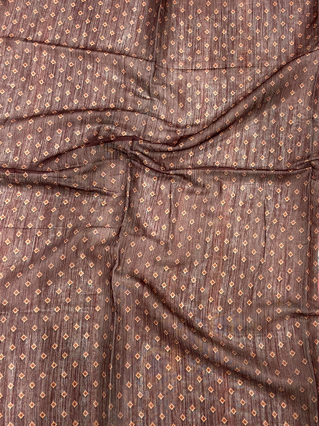 Rose Pink Gold Zari Chanderi Phulkari Saree