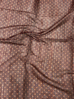 Rose Pink Gold Zari Chanderi Phulkari Saree