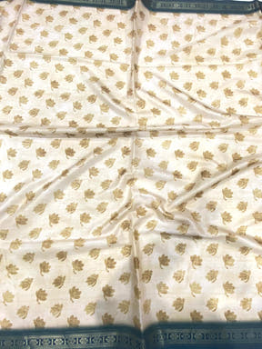 Cream Soft Silk Freehand Kalamkari Print Saree