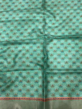 Radiant Sky Blue Soft Silk Digital Print Saree