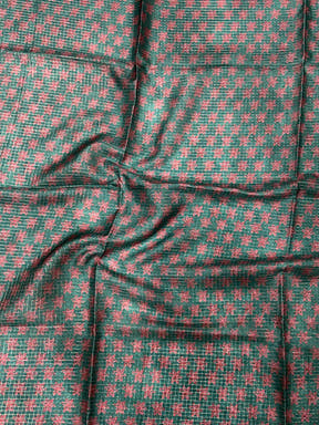 Powder Blue Tissue Chanderi Japanese Print Saree