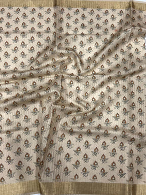 Radiant Pen Kalamkari Soft Tissue Silk Saree