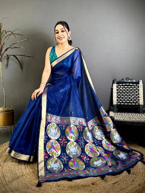 Designer Minakari Jacquard Rich Pallu Saree