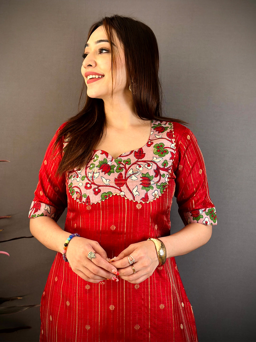 Classic Kota Doriya Paan Neck Kurti