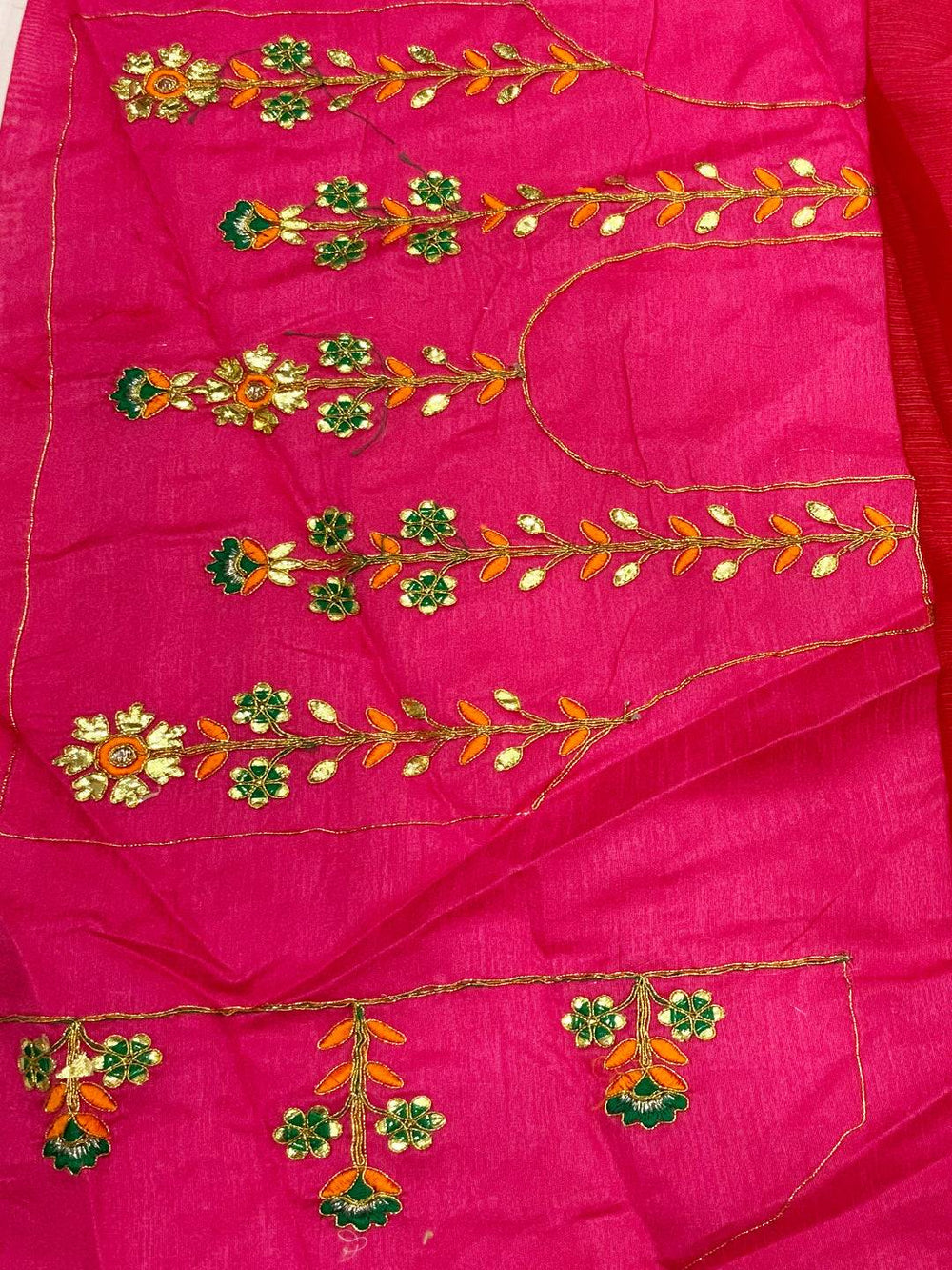 Stylish Ethnic Bandhej Chiffon Foil Saree