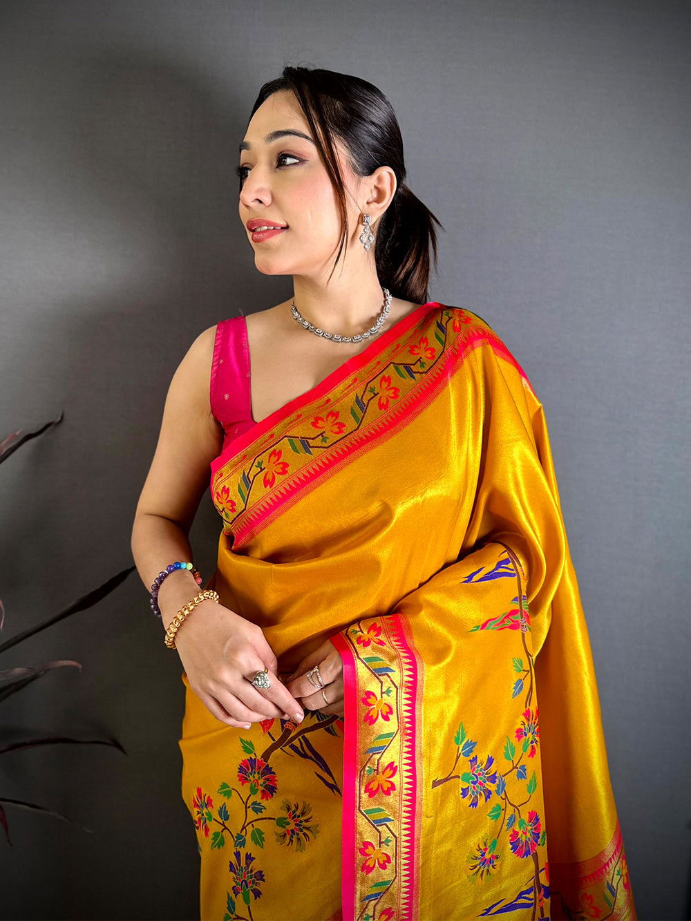 Radiance Minakari Paithani Tissue Saree