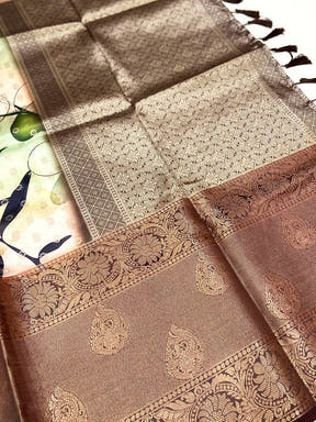 Regal Floral Fantasy Banarasi Silk Saree