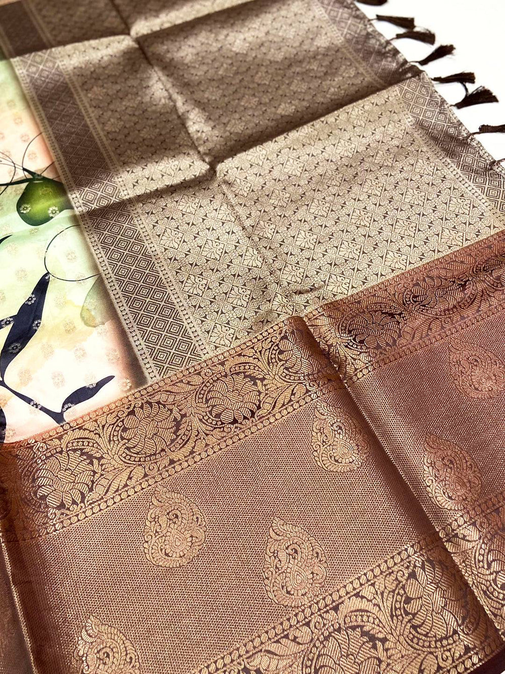 Regal Floral Fantasy Banarasi Silk Saree