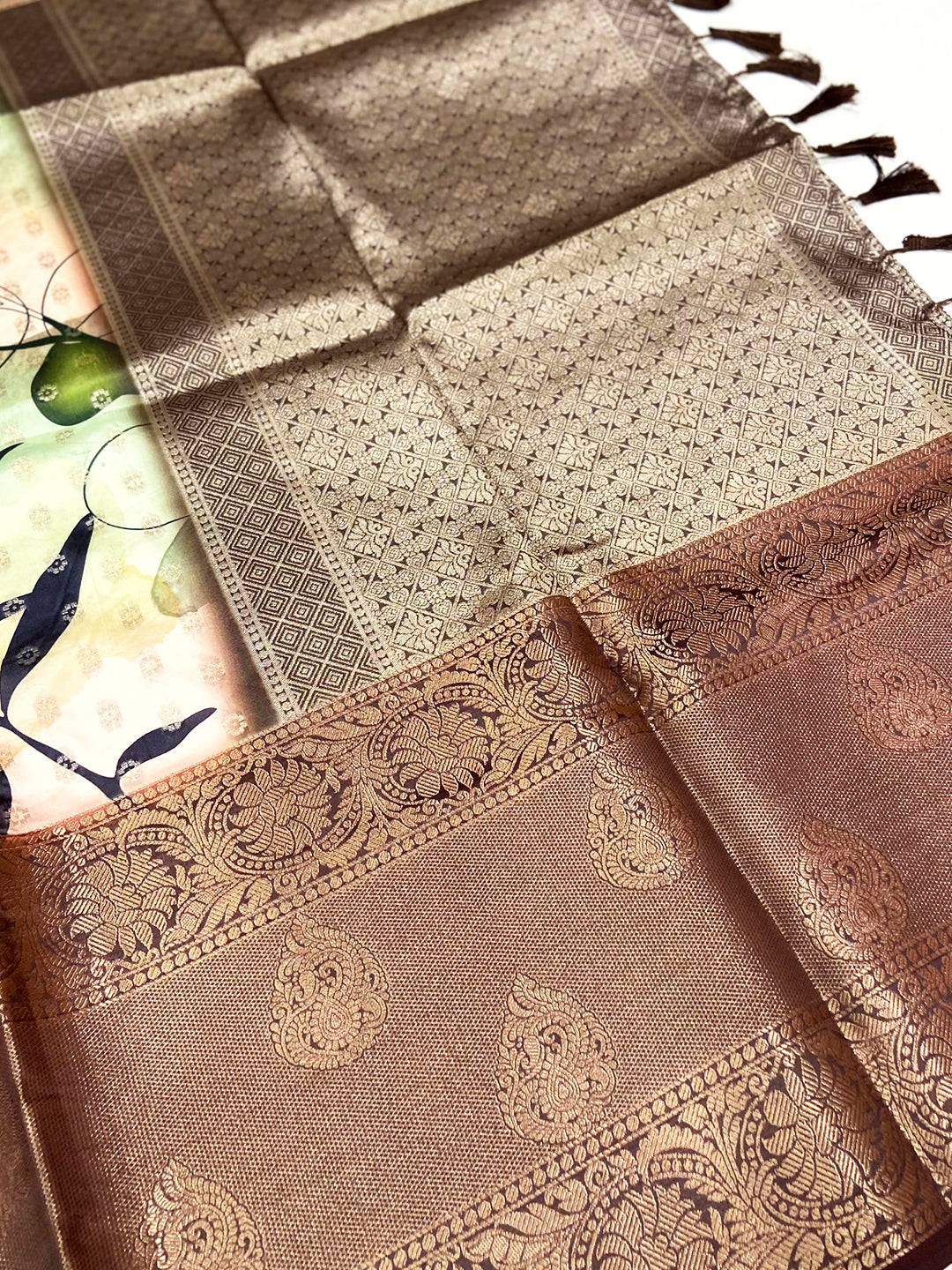 Regal Floral Fantasy Banarasi Silk Saree