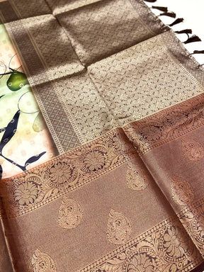 Regal Floral Fantasy Banarasi Silk Saree