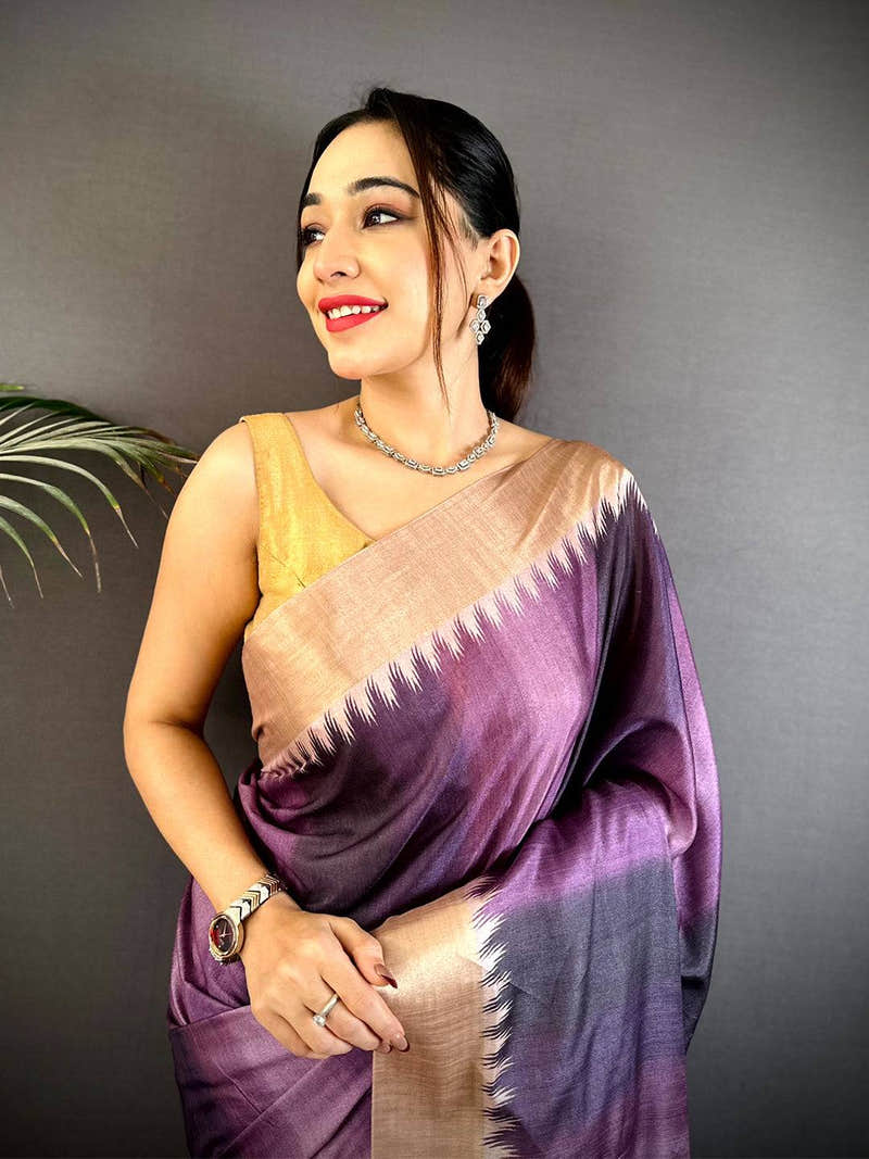 Radiant Linen Kalamkari Pallu Saree