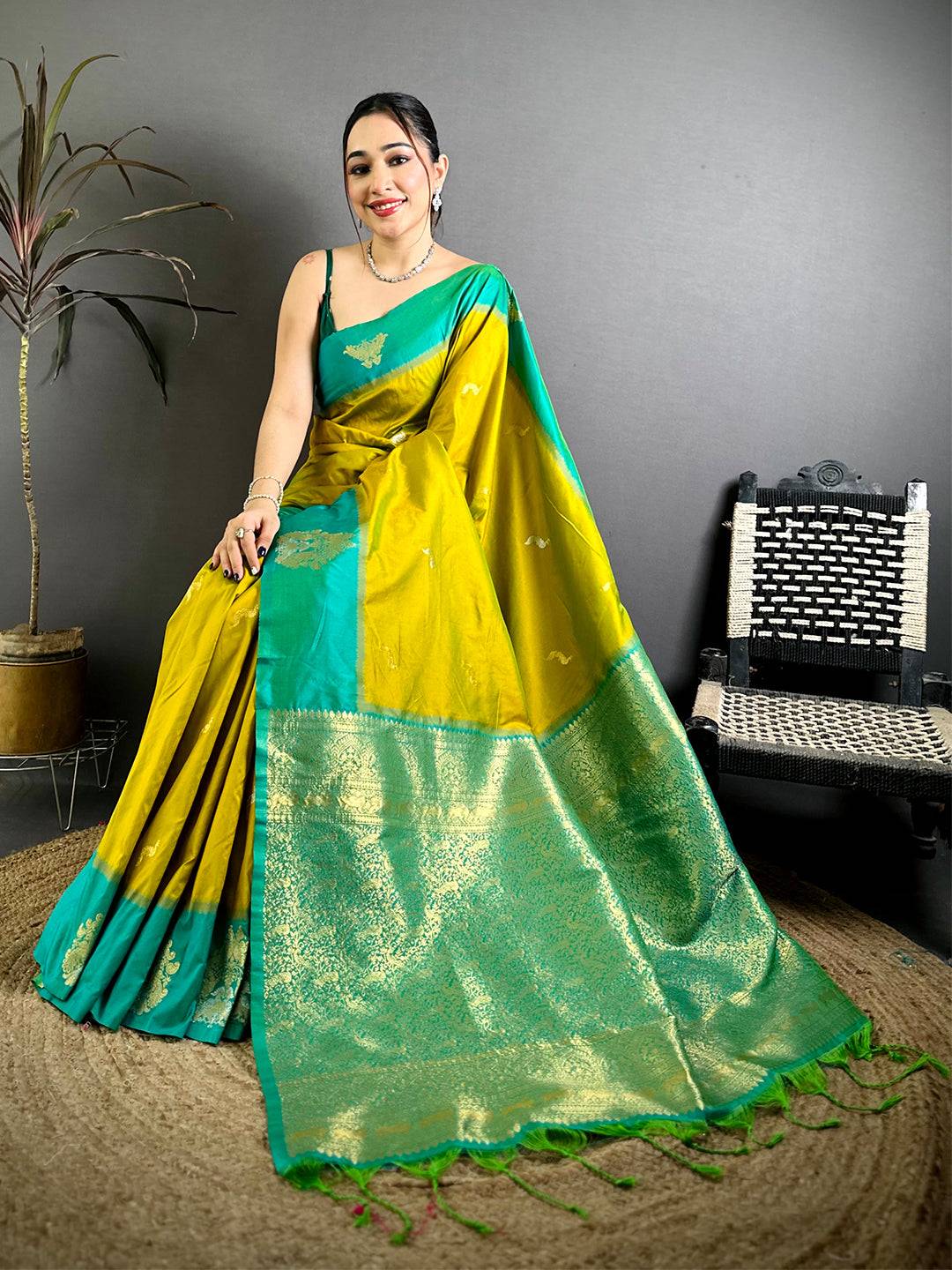 Opulent Silk Contrast Patta Border Saree