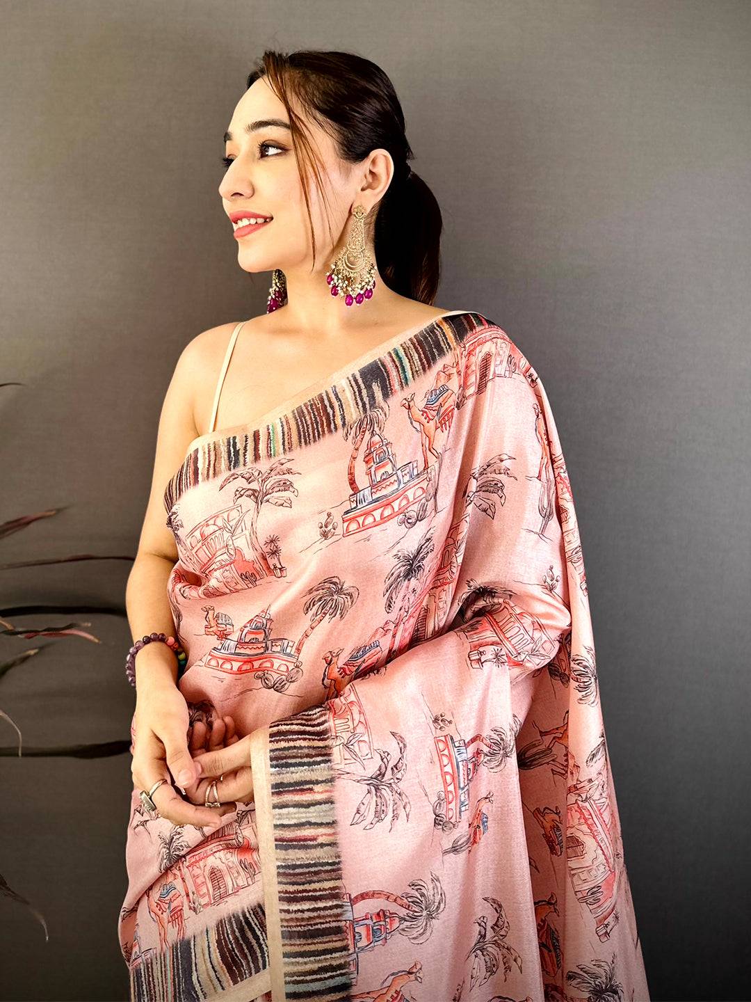 Heritage Tussar Block Print Saree