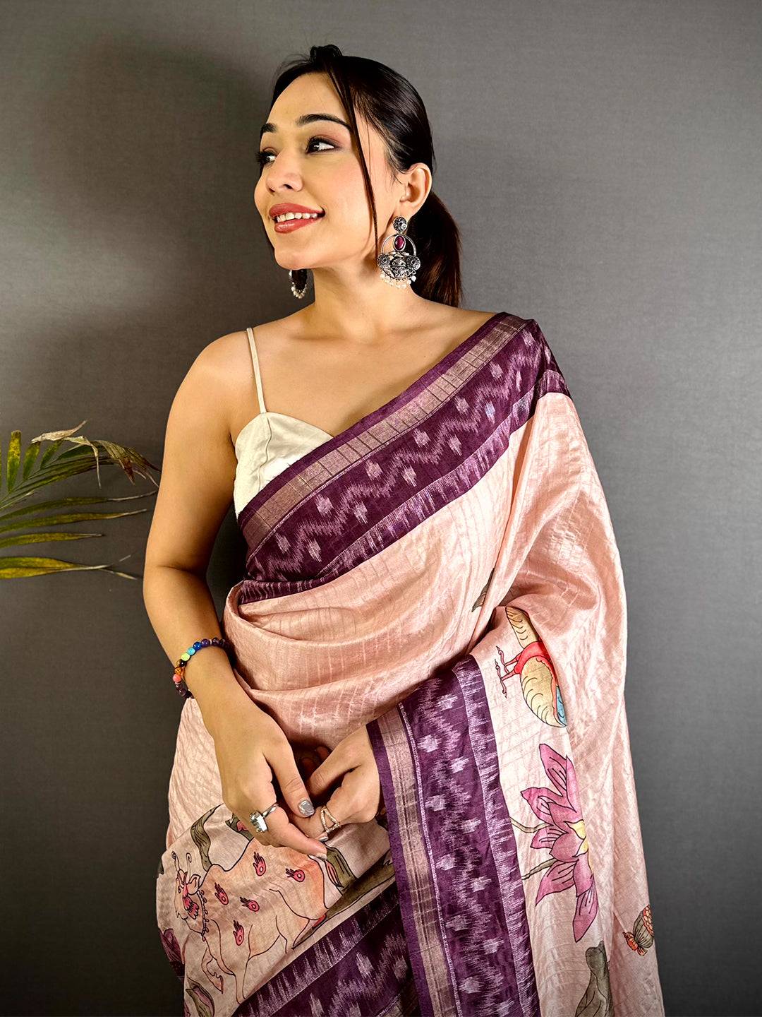Heritage Slub Ghicha Tussar Saree