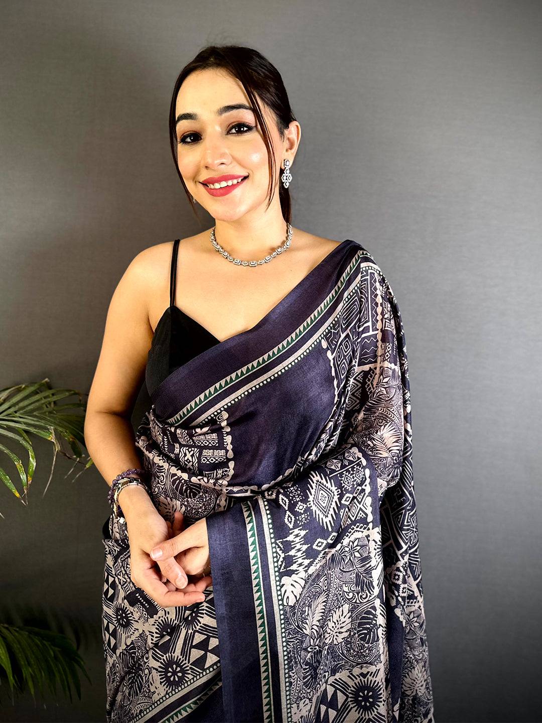 Elegant Soft Tussar Digital Print Saree
