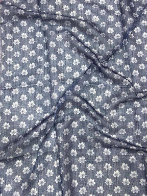 Dusty Lavender Floral Cut Work Kota Saree