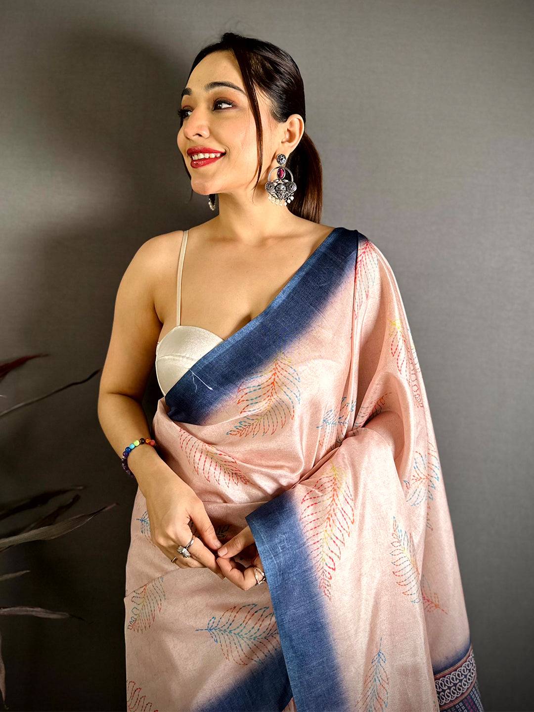 Regal Manipuri Tussar Katha Saree