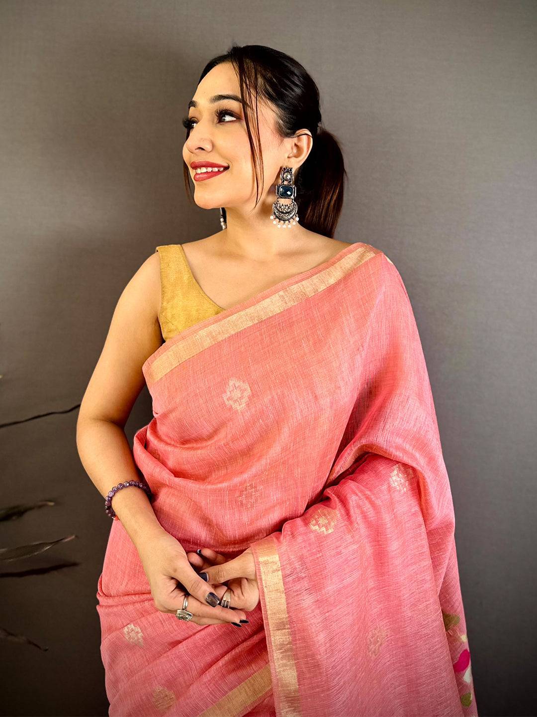Royal Khadi Mul Cotton Zari Weave Saree