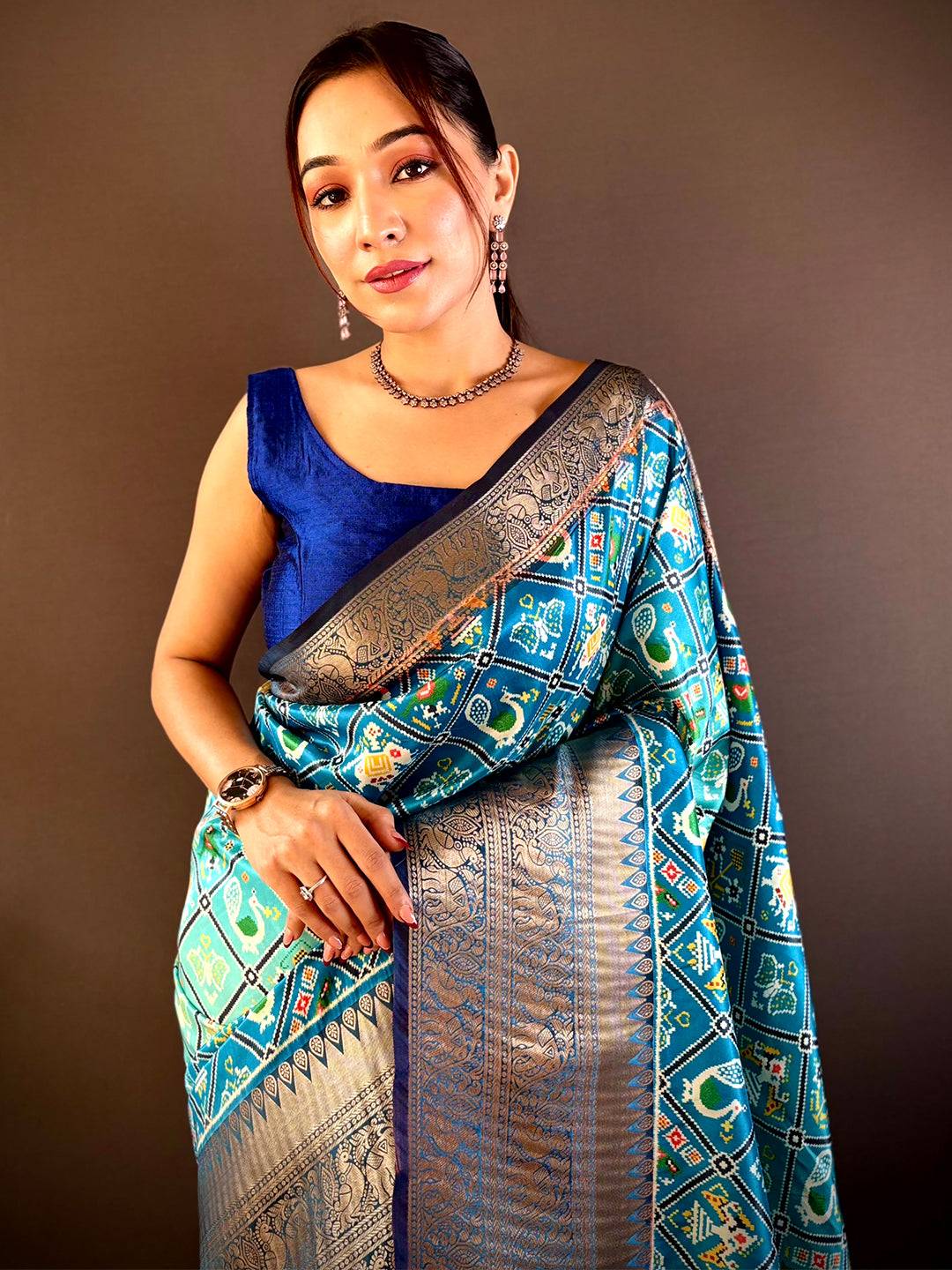 Purple Yeola Paithani Saree with Zari Weaving - Luxe