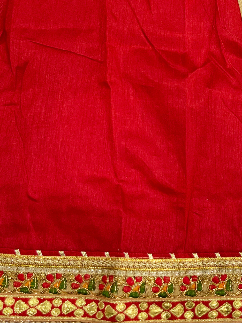 Designer Foil Work Bandhej Print Saree