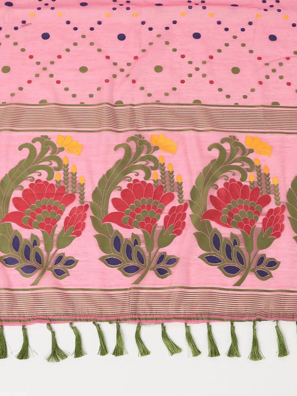 Dhakai Jamdani Light Weight Cotton Silk Saree